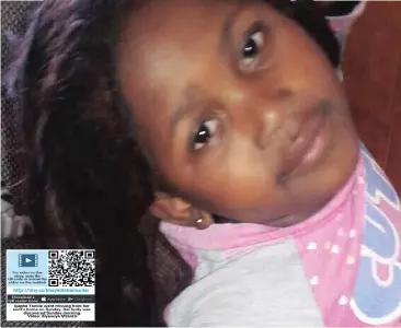  ??  ?? GONE TOO SOON: Four-year-old Iyapha Yamile was murdered and her body found in a plastic bag dumped near her aunt’s house in Town Two Khayelitsh­a yesterday. She had gone missing the previous night.