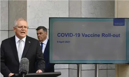  ?? Photograph: Mick Tsikas/AP ?? Just over half of respondent­s believe they are being vaccinated more slowly than they would like.