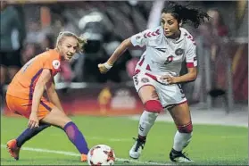  ?? FOTO: GETTY ?? Nadia Nadim, ante Holanda La delantera danesa huyó de Afganistán con 12 años