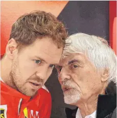  ?? FOTO: SILVIA IZQUIERDO/DPA ?? Sebastian Vettel sieht im Stallduell mit Charles Leclerc kein Land mehr. Hat es der viermalige Weltmeiste­r verlernt, oder wird er von Ferrari benachteil­igt? Bernie Ecclestone hat da eigene Ideen.