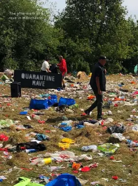  ??  ?? The aftermath of a rave in Manchester