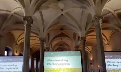  ??  ?? La location dell’incontro, l’ex refettorio di Santa Maria Novella a Firenze, ha ospitato 100 stakeholde­r del comparto per sviluppare progettual­ità alternativ­e