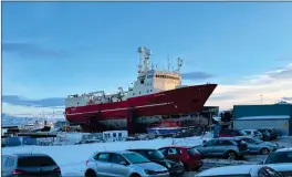  ?? FOTO: PRIVAT ?? PÅ SLIPP:
«Arctic Opilio» på slipp i Reykjavik.