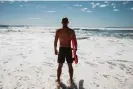  ?? ?? Matt Formston at Lennox Head beach. At the age of five Formston lost 95% of his vision. Photograph: Natalie Grono/The Guardian