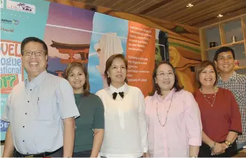  ?? SUNSTAR FOTO / RUEL ROSELLO ?? ORGANIZING TRAVEL. (From left) Alan Carvajal, Cebu Tour and Travel Associatio­n (CTTA) president: Cookie Chan, secretary; Sheila Colmenares, a member of the board of directors; Bay Dy, vice president; Alice Queblatin, Cebu Alliance of Tour Operations...