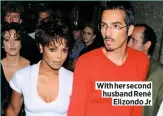  ?? ?? With her second husband René Elizondo Jr