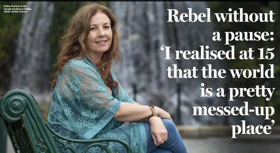  ??  ?? Cathy Pearson in the Iveagh Gardens in Dublin. Photo: Arthur Carron