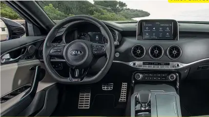  ??  ?? Little wrong with the 8.0in infotainme­nt unit, or its nine-speaker stereo system, but neither screams ‘premium-brand contender’