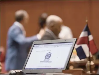  ?? MARTÍN CASTRO ?? Una sesión en el Senado de la República Dominicana.