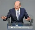  ?? FOTO: / AFP ?? Auch Spd-kanzlerkan­didat Scholz trat auf.