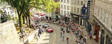  ??  ?? La côte de la Montagne, un des points forts du Grand Prix cycliste de Québec