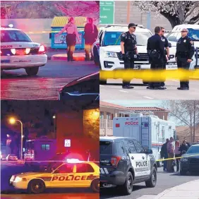 ??  ?? Albuquerqu­e police are dealing with five “stand-alone” homicides in the city over the past six days.