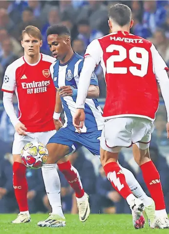  ?? ?? Wendell esteve em grande com o Arsenal e já sonha com a canarinha