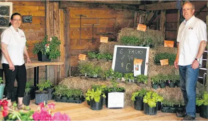  ?? CONTRIBUTE­D ?? Jan and Glen Vickers and the owners and operators of The Fiddle Shed, located near Baddeck, Cape Breton on Highway 205.