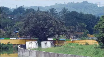  ?? — AFP ?? A view of the constructi­on site of a metro train car shed in the Aarey colony in Mumbai.