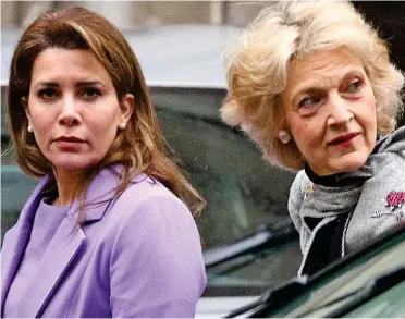  ??  ?? Determined: Princess Haya with her lawyer Fiona Shackleton at the High Court last week