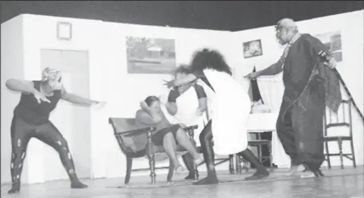  ?? ?? A scene from Barrington Braithwait­e’s play for Carifesta