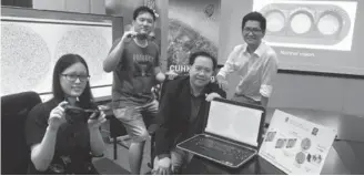  ?? PROVIDED TO CHINA DAILY ?? Samuel Shen Wuyao (first right) and his fellow research scientists.