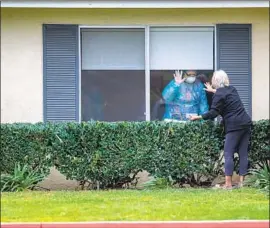  ?? Jarrod Valliere San Diego Union-Tribune ?? SKILLED nursing facilities in San Diego County have the highest number of outbreaks since the pandemic began. Above, Escondido Post Acute Rehab on Dec. 24.