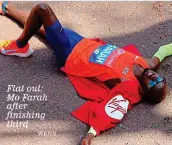  ?? WENN ?? Flat out: Mo Farah after finishing third