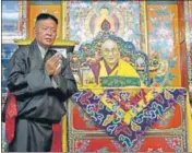  ?? HT PHOTO ?? New Sikyong Penpa Tsering after his swearing-in ceremony at McLeodganj, near Dharamshal­a, on Thursday.