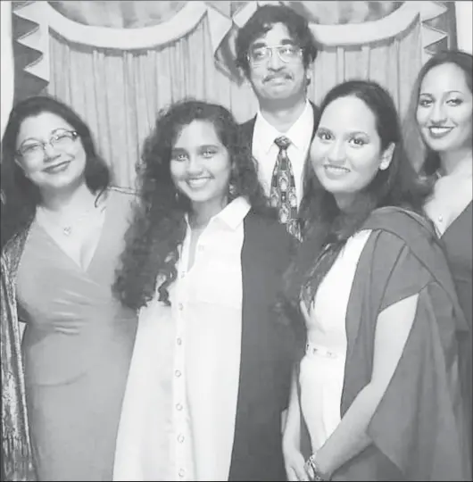  ?? ?? Indera Persaud with her husband Dayanand Sawh and their daughters