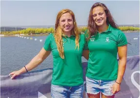  ??  ?? Teresa Portela e Joana Vasconcelo­s são campeãs europeias de K2 200