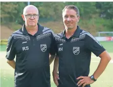  ?? RP-FOTO: ACHIM BLAZY ?? Ralf Schranner (links) hört als Chefcoach in Hochdahl auf. René Hahnen hingegen bleibt dem Verein als Co-Trainer erhalten.