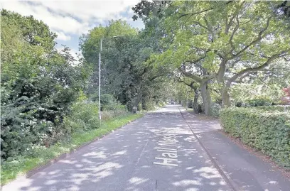  ??  ?? ●●Hall Moss Lane in Woodford Google Streetview
