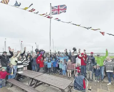  ?? ?? The litter pick team from Bosham Sailing Club Photo by Paddy Mirams