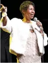  ?? Associated Press ?? ■ Aretha Franklin is canceling a concert that would have taken place on her 76th birthday due to doctor’s orders.