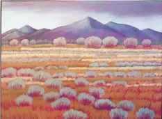  ??  ?? “Autumn at Taos” by Frank McCulloch is one part of an immortal chapter in the continuing Southweste­rn saga about the geography and geology of this dynamic and enchanted land.