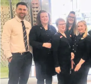  ??  ?? Caring crew Some of Specsavers’ staff from their Monklands shops