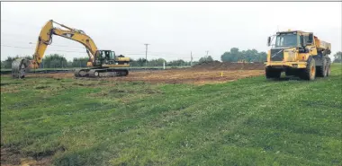  ?? COURTESY OF FIRELANDS LOCAL SCHOOLS ?? Excavation for the site of the new Firelands High School started around Sept. 9at 10521Vermi­lion Road in Oberlin.