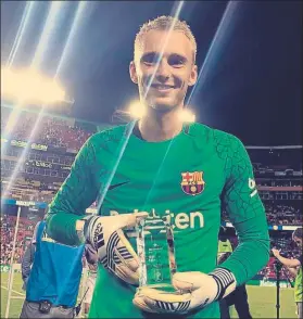  ?? FOTO: FCB ?? Cillessen disputó los 90 minutos del segundo partido ante el United y fue elegido MVP