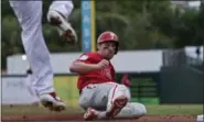  ?? BRYNN ANDERSON — THE ASSOCIATED PRESS ?? Utility infielder and Malvern Prep grad Phil Gosselin, seen during a spring training game against St. Louis in Jupiter, Fla. last month, landed safely Wednesday in a place where he spent some exciting hours in his younger days – Citizens Bank Park.