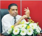  ??  ?? Mr Thilak S. Dharmarath­na, the Vice-Chancellor of the Ocean University