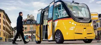  ??  ?? Solche autonom fahrende Busse sollten in Pörtschach zum Einsatz kommen