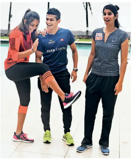  ?? PTI ?? Torchbeare­rs: Indian squash has come a long way, with a generous dose of bumps along the way but one part has remained constant through the years — the Saurav-joshna-dipika trio.
