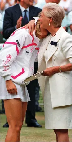  ??  ?? Lost out: Being consoled by the Duchess of Kent in 1993