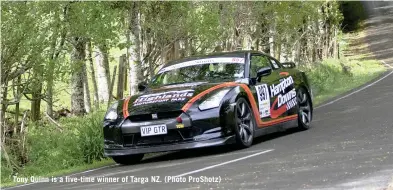  ??  ?? Tony Quinn is a five-time winner of Targa NZ. (Photo ProShotz)