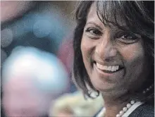  ?? CHRIS YOUNG THE CANADIAN PRESS ?? Minister of Education Indira Naidoo-Harris says the province is expecting to spend additional money to hire guidance counsellor­s.