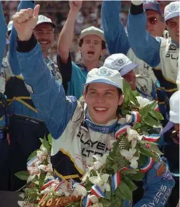  ?? AL BEHRMAN/THE ASSOCIATED PRESS FILE PHOTO ?? Jacques Villeneuve, son of Gilles, came into his own in 1995 when he won the Indianapol­is 500, pictured above, and the CART championsh­ip.