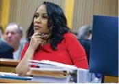  ?? AP ?? An attorney for Donald Trump says he’s optimistic an appellate review will lead to the Georgia 2020 election interferen­ce case against him being dismissed and Fulton County DA Fani Willis (pictured) being disqualifi­ed.