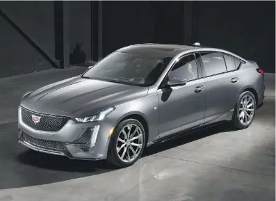  ??  ?? Cadillac revealed the new 2020 CT5 sport sedan online on Monday. It will make its public debut at the New York Internatio­nal Auto Show in April.