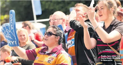  ??  ?? Rugby fans enjoy the Dacia Magic Weekend in Newcastle