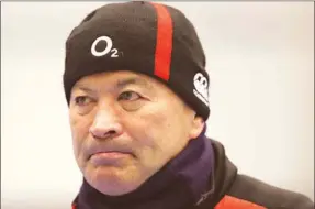  ??  ?? Eddie Jones was abused by rugby fans on Sunday while travelling by train