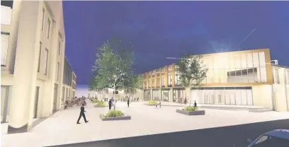  ??  ?? The amended and ‘enhanced’ design for Phase Two of the Spinning Point Project in Rawtenstal­l, which was scrapped last week. The council has decided not to build on the site