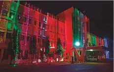 ?? Courtesy: SnapsIndia ?? The administra­tive building of Osmania University is all decked up for the centenary celebratio­ns.