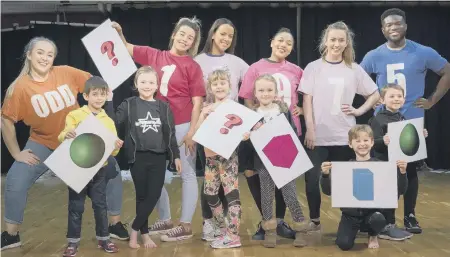  ??  ?? Performing arts students bring numbers to life with their latest project, Numberbods, at Sunderland University’s Priestman Building.